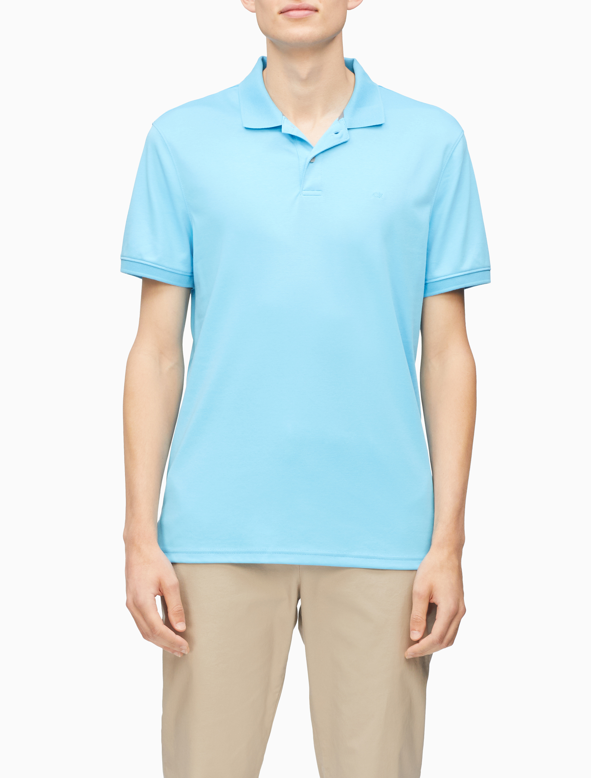Liquid Touch Interlock Polo Polos Calvin Klein